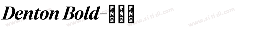 Denton Bold字体转换